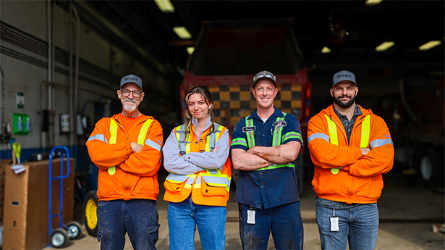 Public Works staff at the works yard.