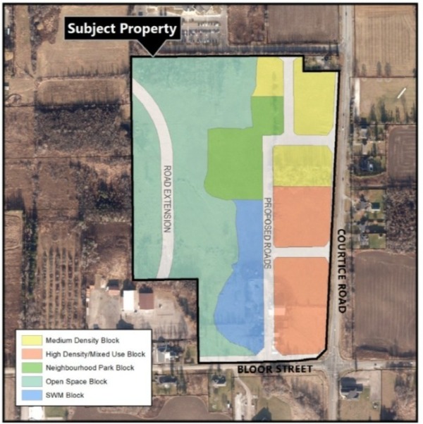 Map showing 1738 Bloor Street, Courtice