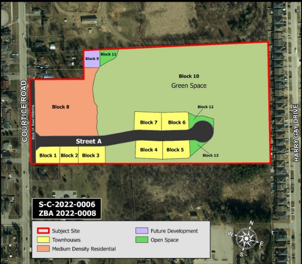 Map showing location of proposed development