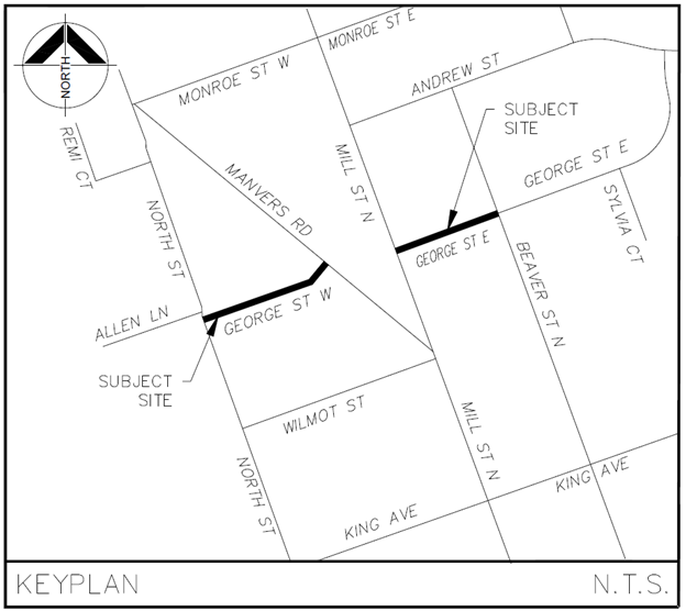 Map showing key road closures.