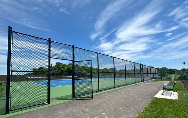 Newly constructed tennis courts at South Courtice Arena