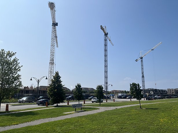 Figure 1: This image, from July 2023, depicts 51 and 55 Clarington Boulevard, an active above-ground construction site.
