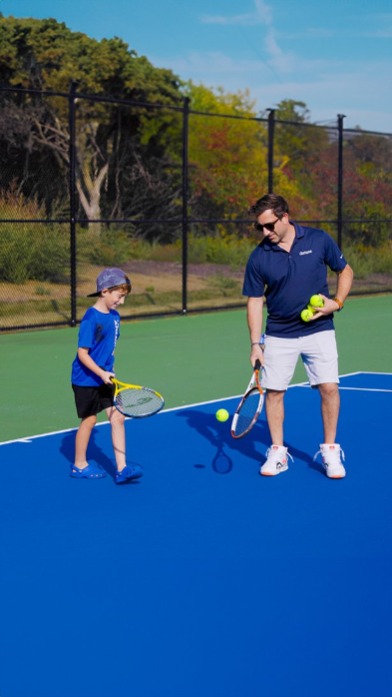 Ward 1 Councillor, Sami Elhajjeh, practices his swing on the two all-new tennis courts at South Courtice Arena