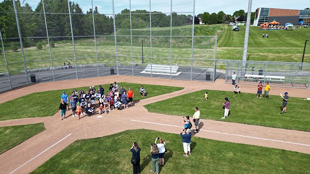 The Newcastle Community Park includes a tournament-grade hardball diamond (pictured), new tennis and pickleball courts, a skateboard park, paved walkways and a shade structure. 