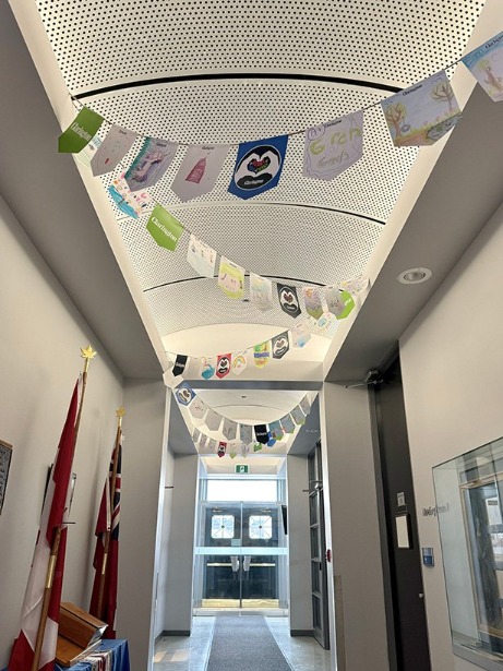 Residents coloured wish flags depicting all the ways they play in Clarington. The flags are now on display at Clarington facilities across the municipality. 