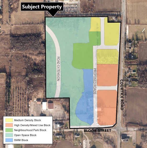 A map showing the proposed development area.