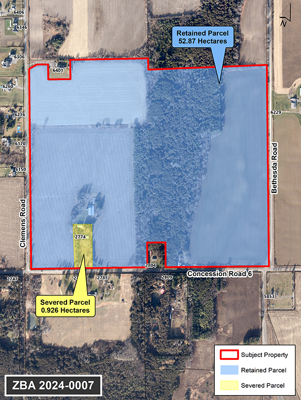 Map showing 2774 Concession Road 6 in Darlington. 