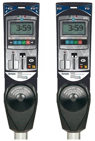 Mock up of the new parking meters