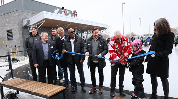 Officially opening Clarington’s first-ever outdoor refrigerated skating rink.  