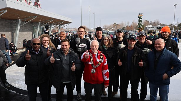 Mayor Foster, members of Council and staff show pride in bringing this new recreational amenity to Clarington. 