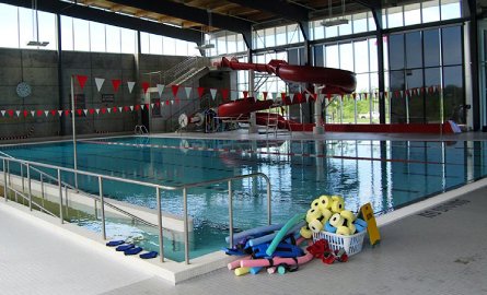 Main pool and slide at Diane Hamre Recreation Complex