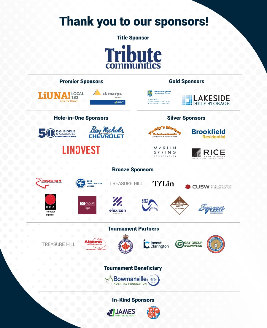 Image showing the logos of all of the golf tournament sponsors