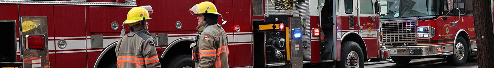 Clarington Firefighters in Downtown Bowmanville